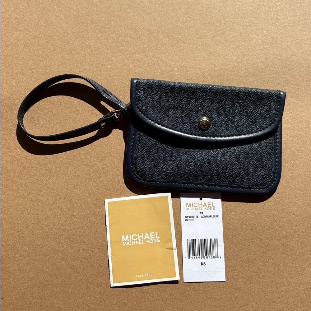 Michael Kors Wristlet Navy Blue